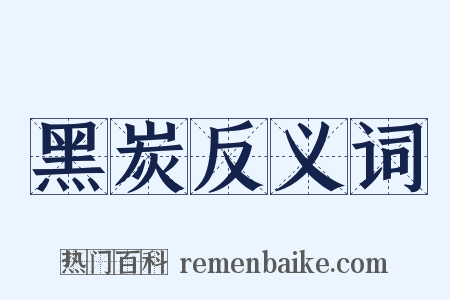 黑炭反义词是什么意思的图片